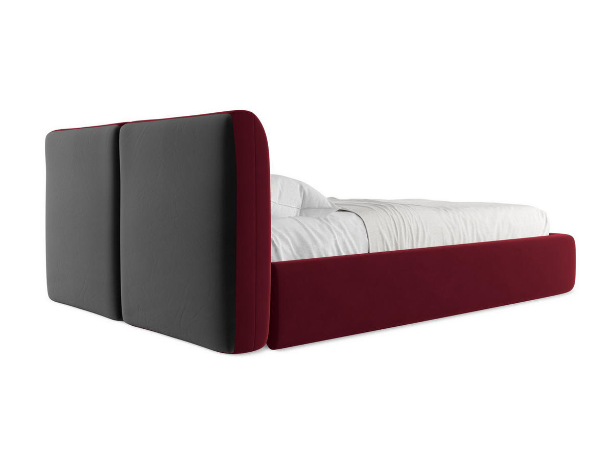 POLSTERBETT mit Bettkasten und Lattenrost 160x228 Rot - Bordeaux/Rot, Kunststoff/Textil (140/200cm) - Makamii
