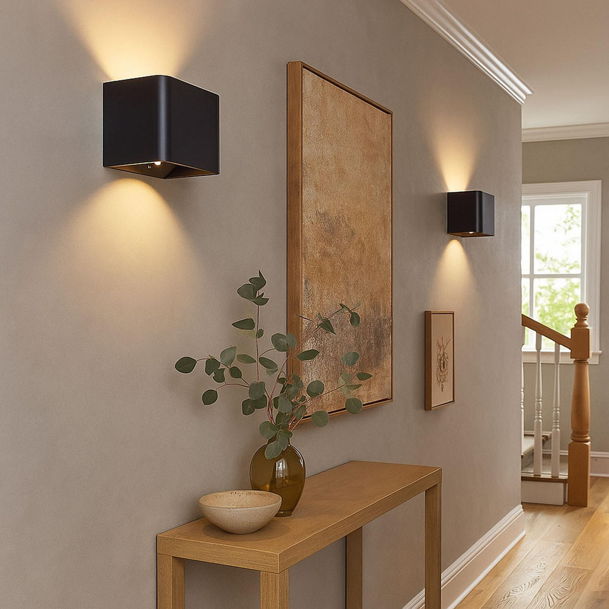 LED WANDLEUCHTE Veronika Schwarz - Schwarz, Metall (10.1/8/10.1cm) - Globo Lighting