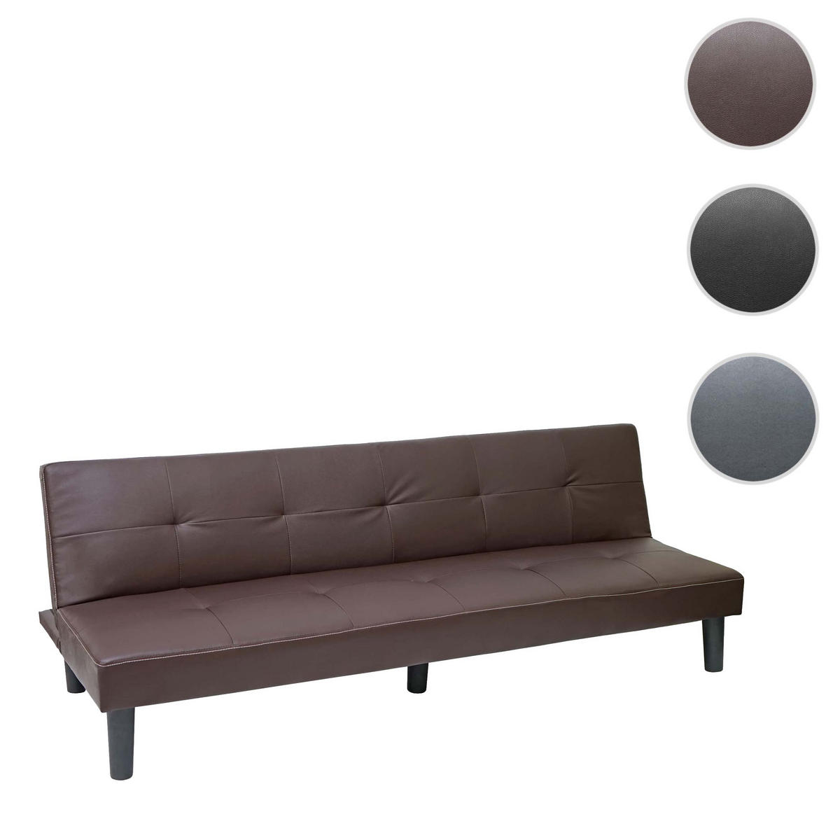 3ER-SOFA Braun - Braun, Textil (195/68/73cm) - MCW