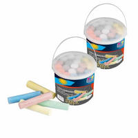ZEICHENKREIDE 2 Eimer, 40er Set, bunt - Multicolor, Kunststoff (1/1/1cm) - HappyPeople