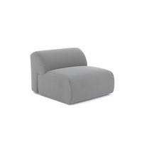 SESSEL Rastergewebe Hellgrau 75cm - Hellgrau/Grau, Textil (75/67/97cm) - Sia Home