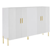 SIDEBOARD DE-37712 mit 4 Türen und verstellbaren Böden Weiß - Weiß, Holzwerkstoff (160/100/36.5cm) - ComfortXL