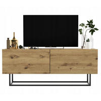 TV-SCHRANK Enjoy Eiche artisan matt matt mit Metallrahmen 120 cm - Schwarz/Eiche Artisan, Holzwerkstoff/Metall (120/46/35cm) - Meble Lindner