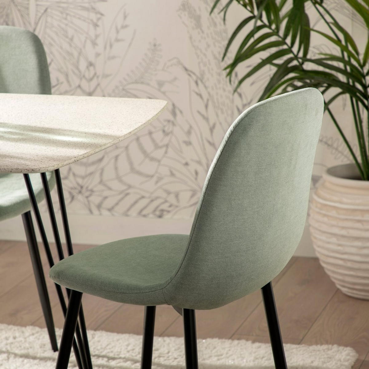 ESSZIMMERSTUHL Ellis Grün 45 cm x 86 cm - Salbeigrün, Textil (45/86/52cm)