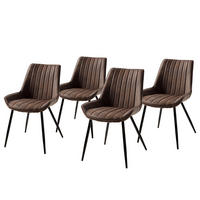 POLSTERSTUHL - Metall / Textil - Braun, Textil/Metall (54/86/62cm) - home24