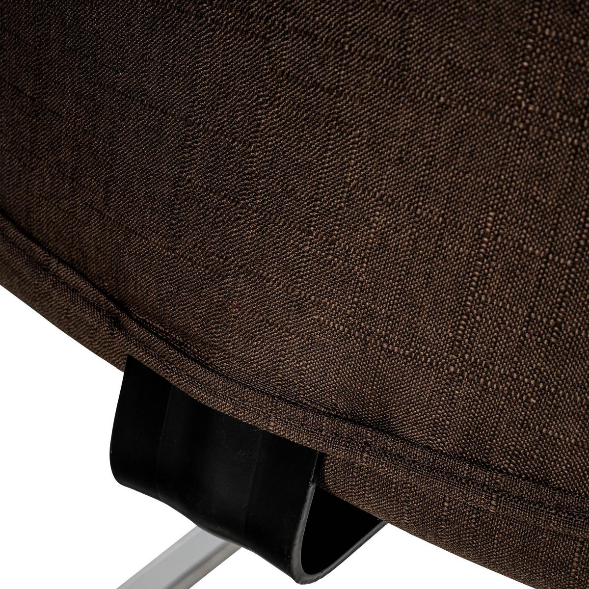 BESUCHERSTÜHLE Haarlem - 2er Set Stoff braun - Chromfarben/Braun, Textil/Metall (55/88/60cm) - TPFLiving