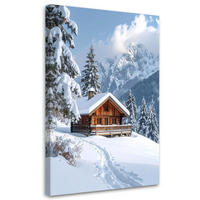 LEINWANDBILD Weihnachten 70x100cm - Weiß, Textil (70/100cm) - Feeby