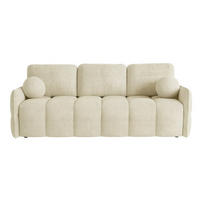 SOFA Beige EMILI Mit Schlaffunktion Abriamo - Beige, Textil (212/95/90cm) - Sepro Meble