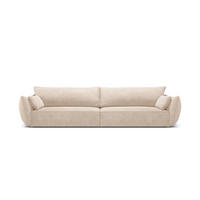 SOFA Kaelle aus Chenille-Stoff beige 4 Sitzplätze - Beige, Textil (110/85/248cm) - Micadoni
