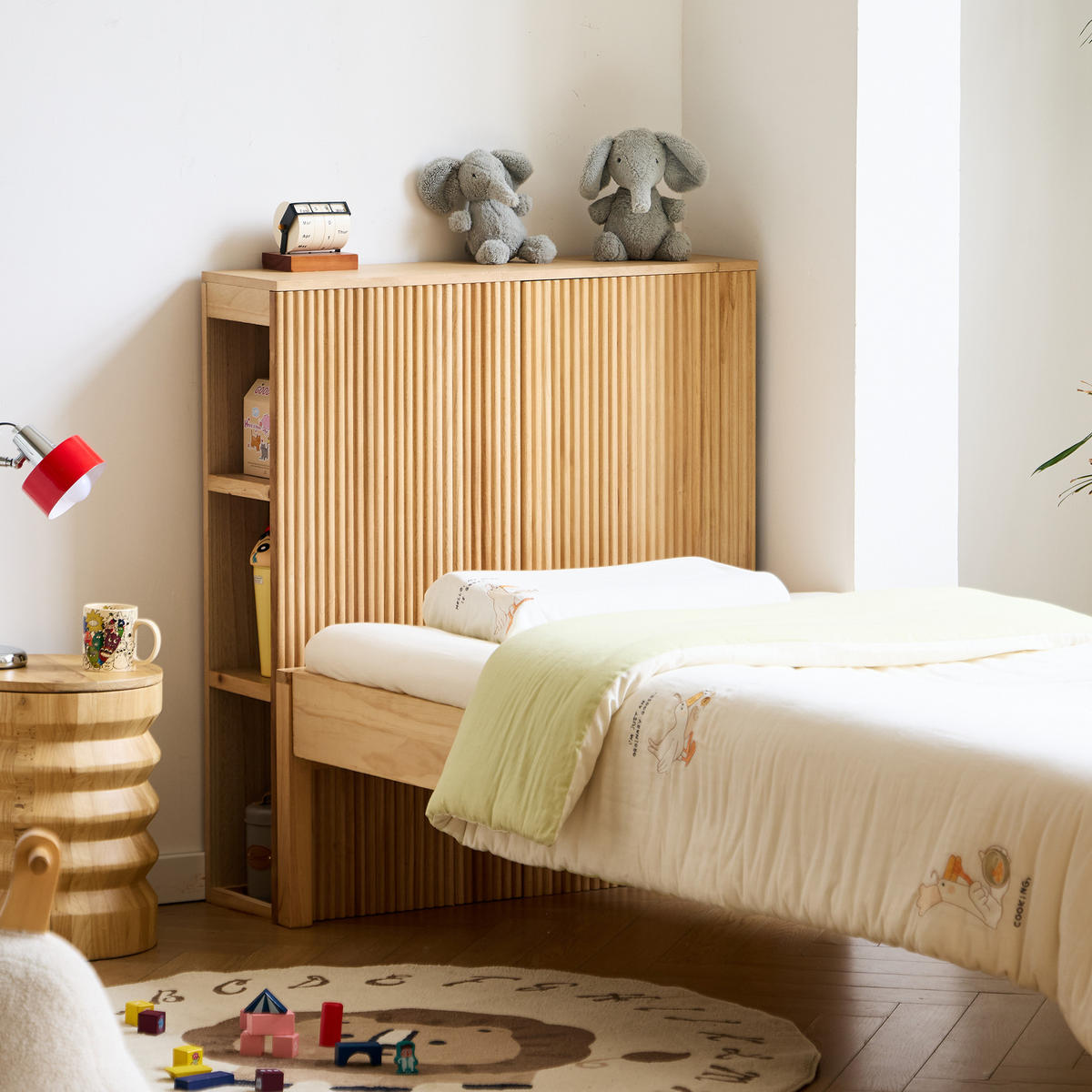 BETTKOPFTEIL Rechteckig 90 cm Holz - Braun, Holz (90/100/24cm) - Nordlys