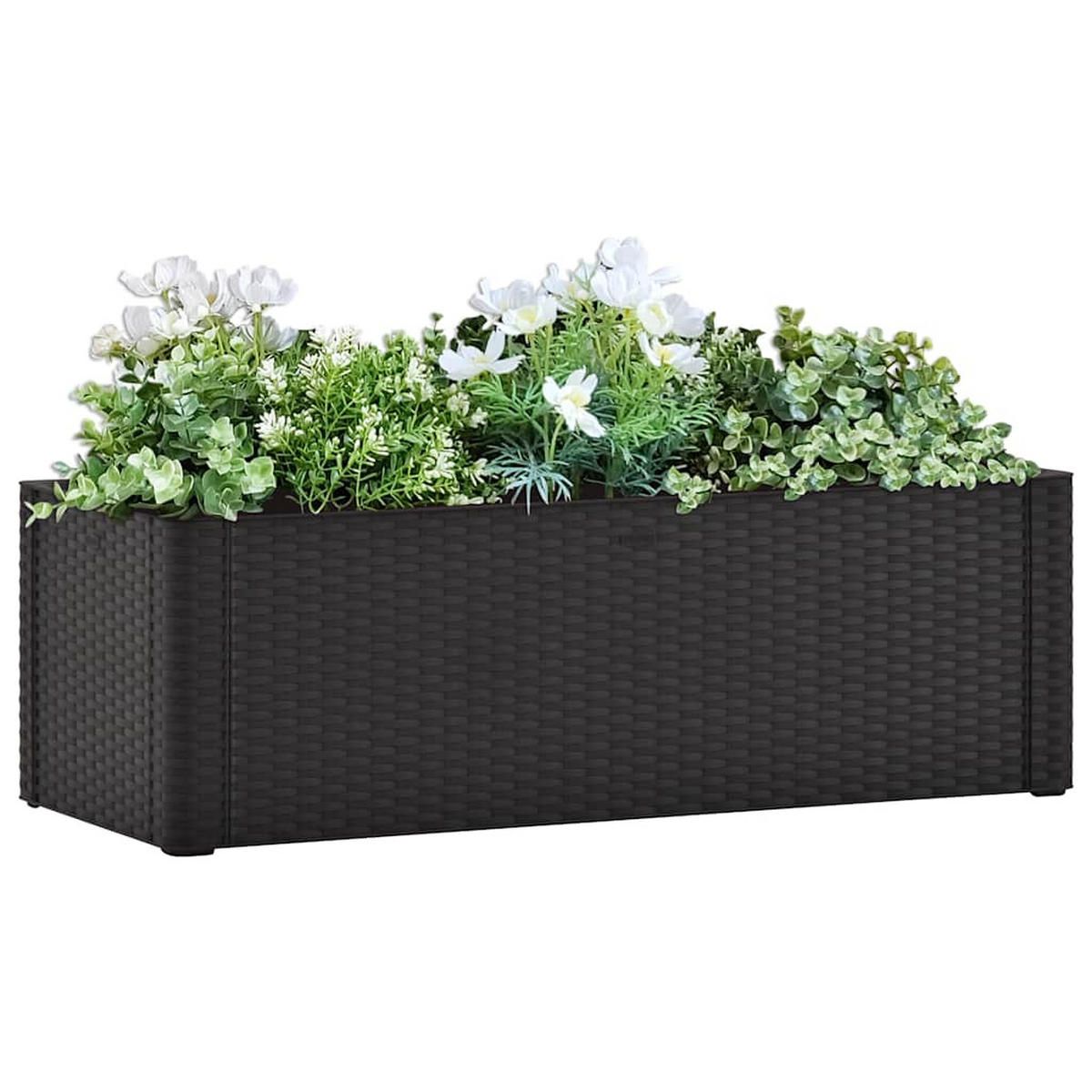 GARTEN-HOCHBEET Selbstbewässerungssystem Anthrazit 100/43/33 Cm - Anthrazit, Kunststoff (100/33/43cm) - vidaXL