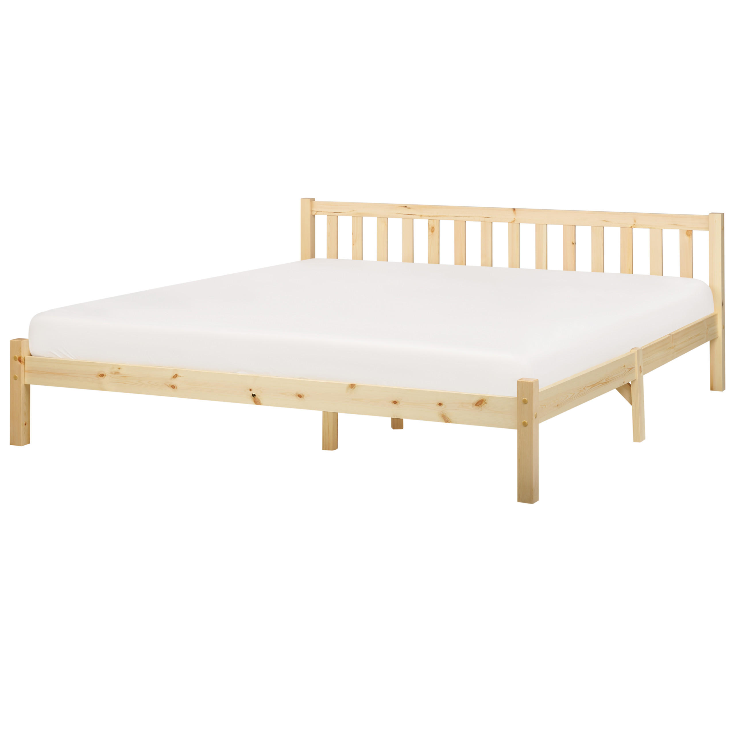 BETT mit Lattenrost 180/200 cm Braun Florac - Braun, Holz (180/200cm) - Beliani
