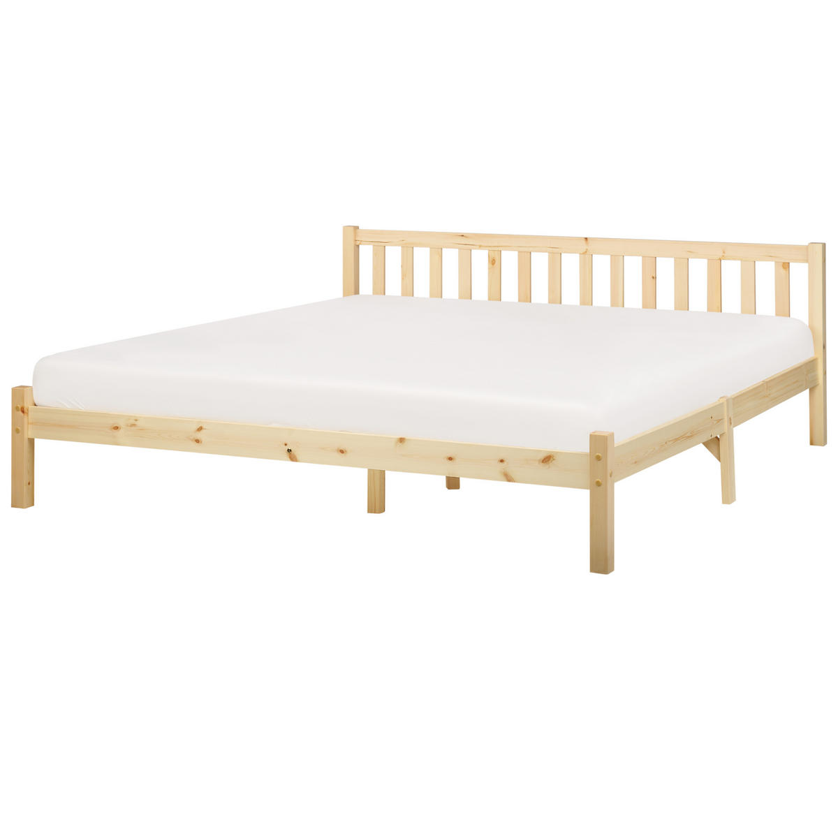 BETT mit Lattenrost 180/200 cm Braun Florac - Braun, Holz (180/200cm) - Beliani