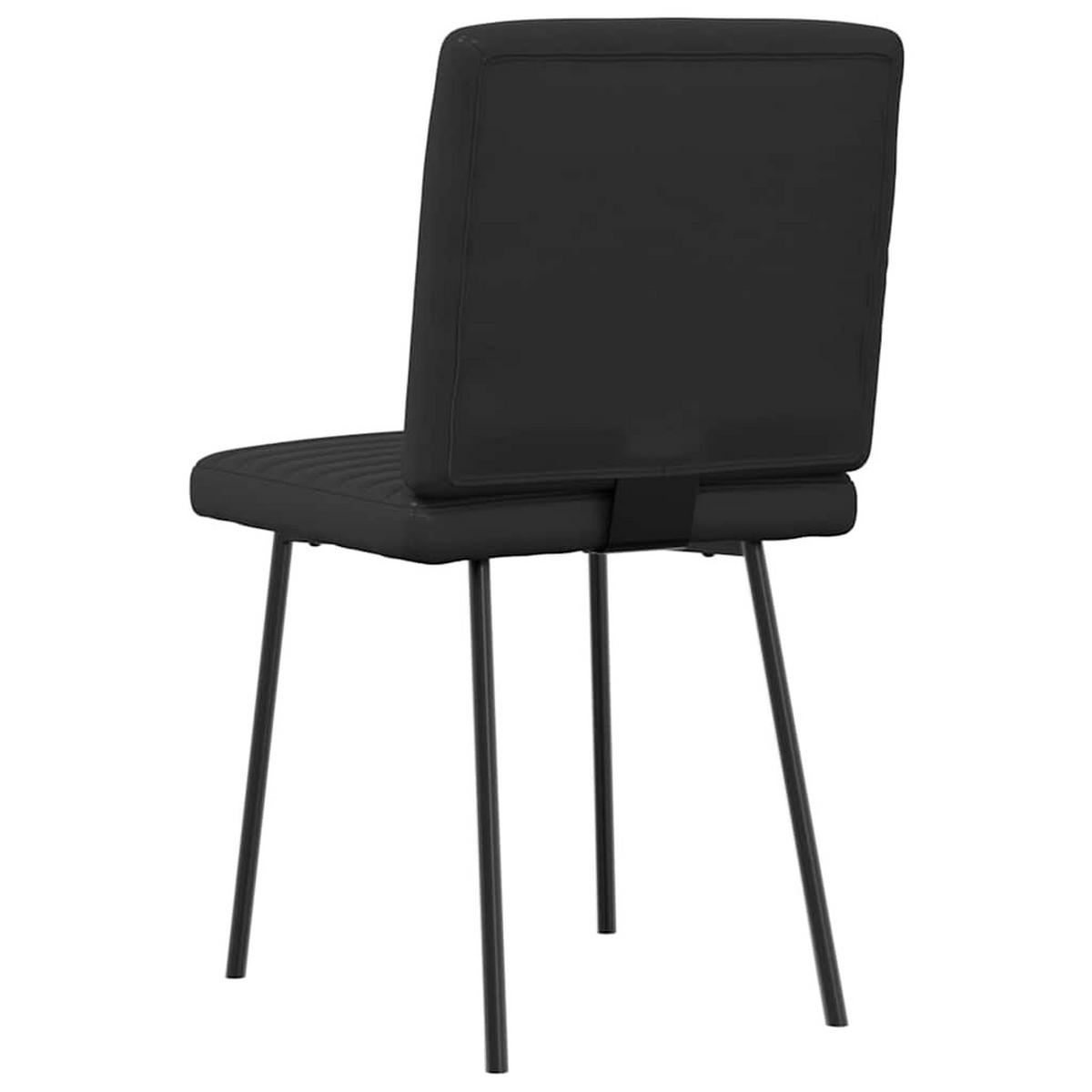 ESSZIMMERSTÜHLE 2 Stk. Schwarz Kunstleder 45*54*83cm - Schwarz, Leder (45/83/54cm) - ZMH