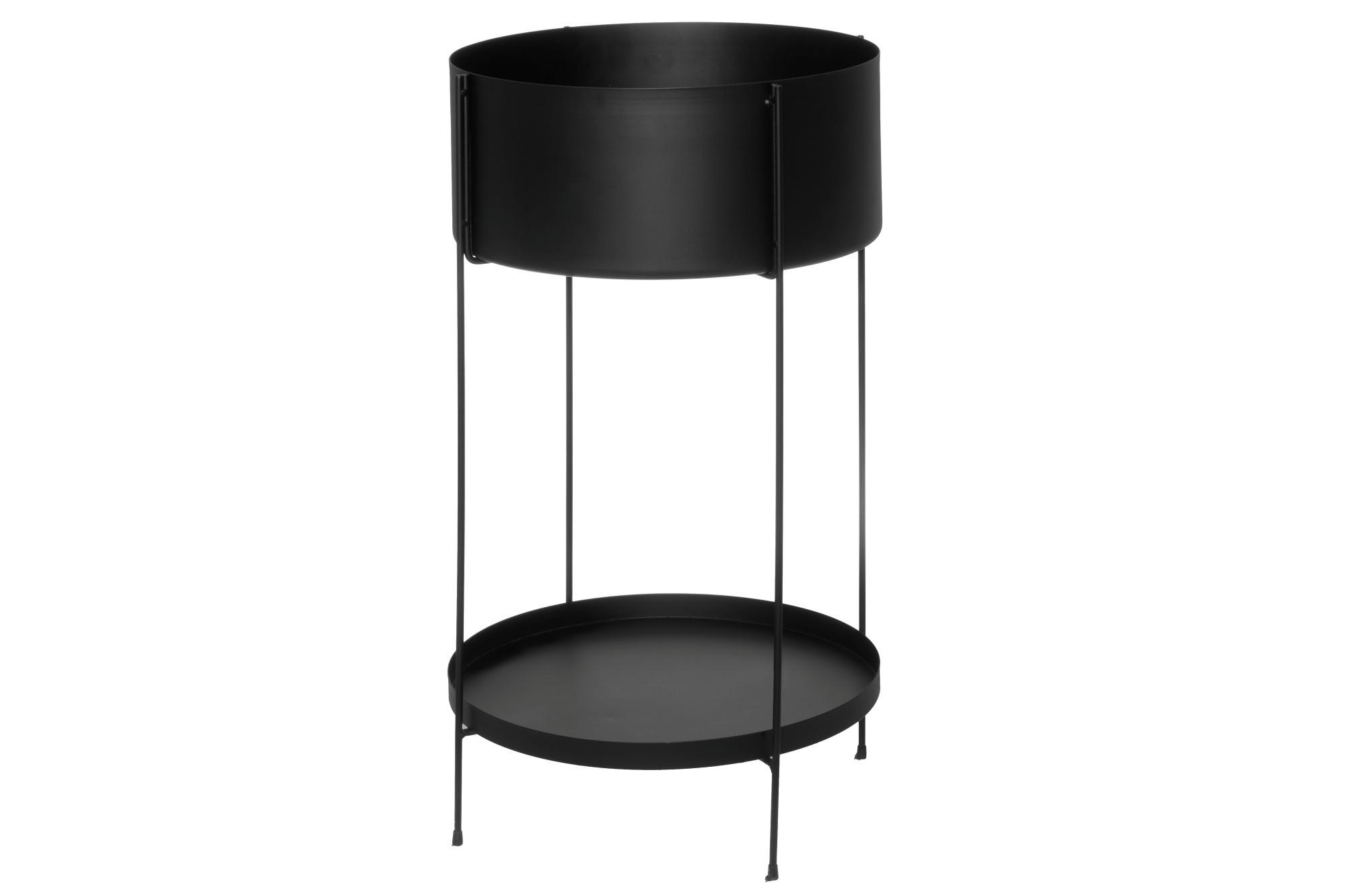 BLUMENSTÄNDER Metall Ø 37 cm - Schwarz, Metall (37/37/60cm)