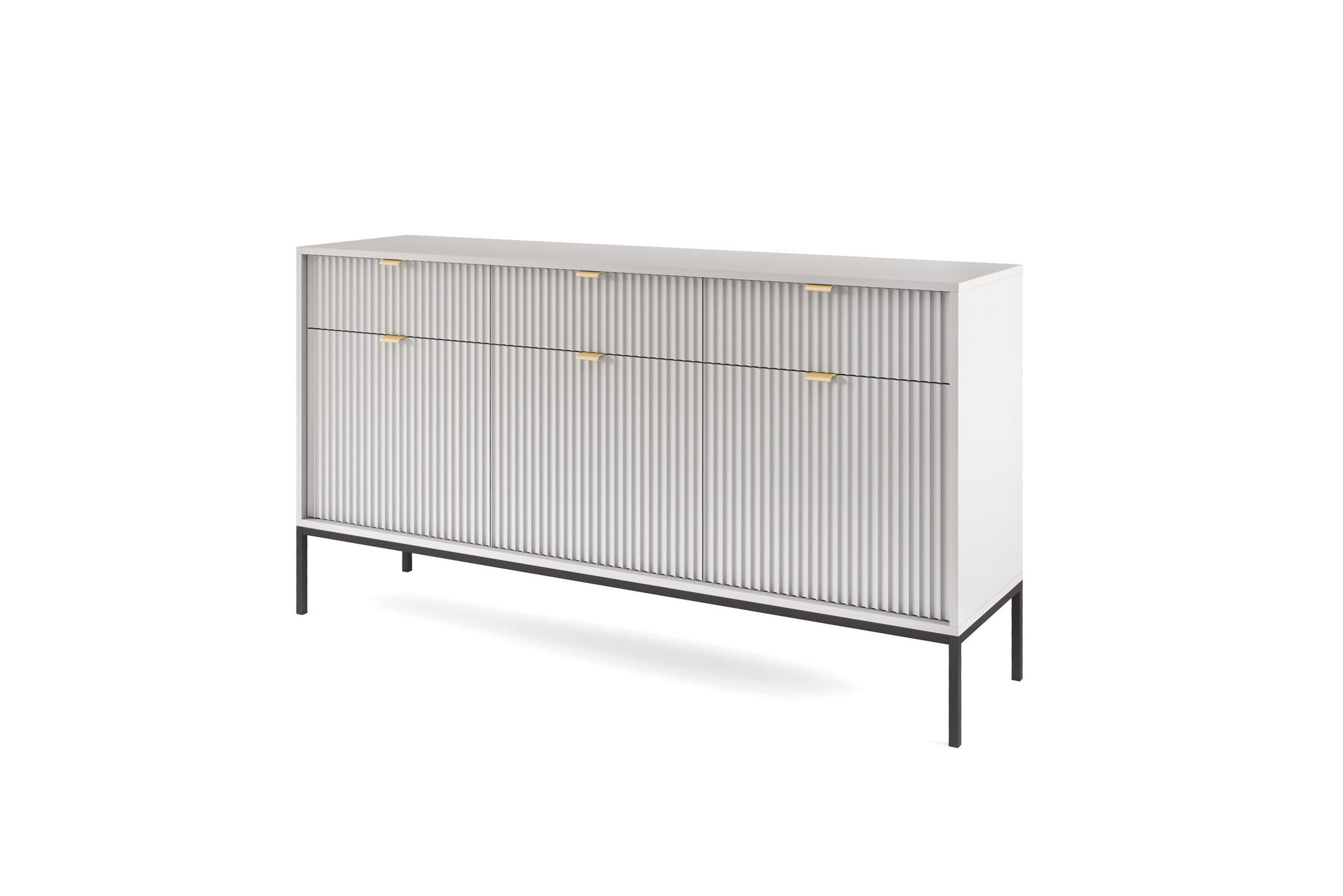 SIDEBOARD GRAU - Grau, Holzwerkstoff (154/83/39cm) - FURNLUX