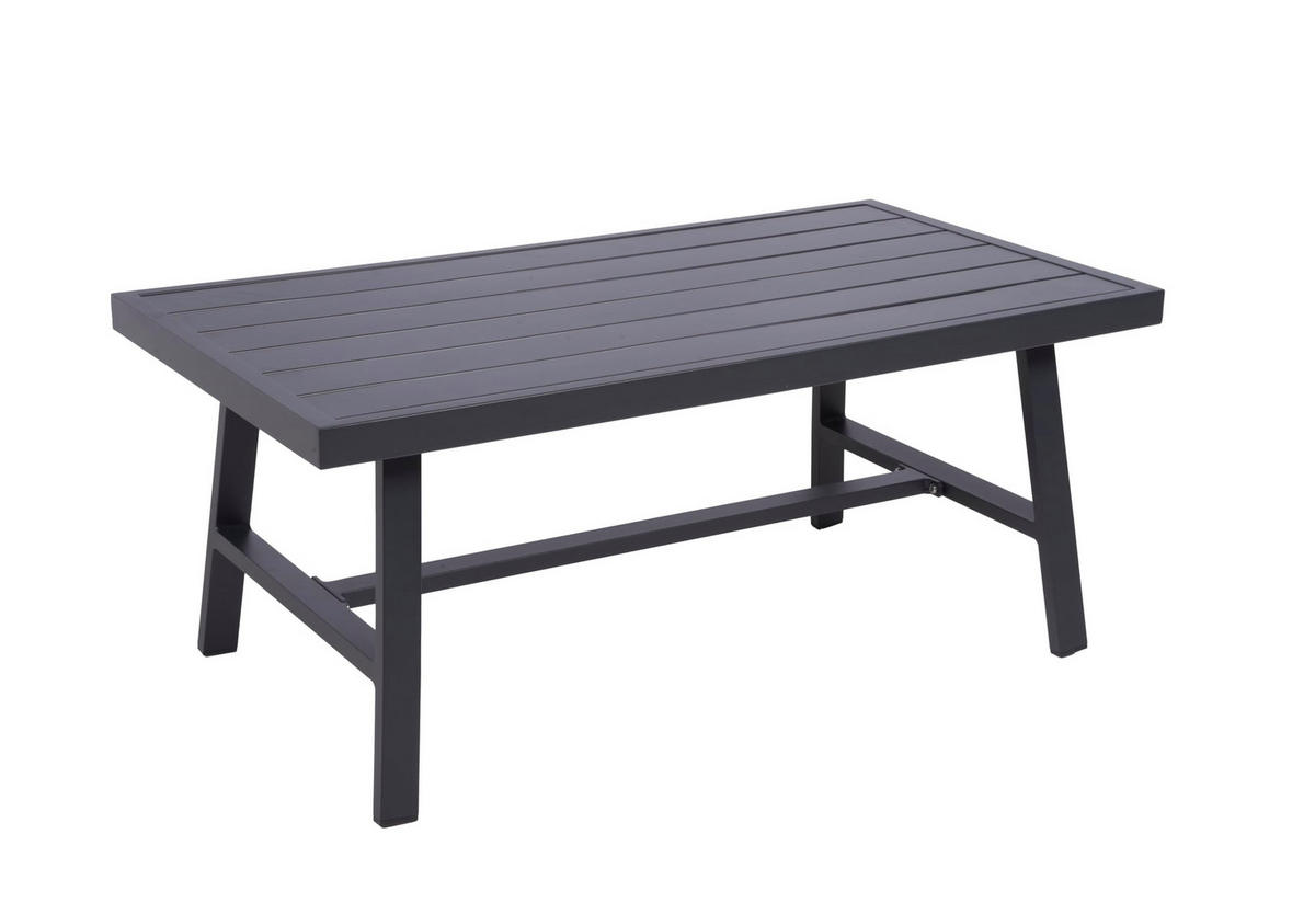 GARTENLOUNGESET Jarle inkl. Kissen Dunkelgrau Gartenmöbel - Dunkelgrau, Kunststoff - DELUKE