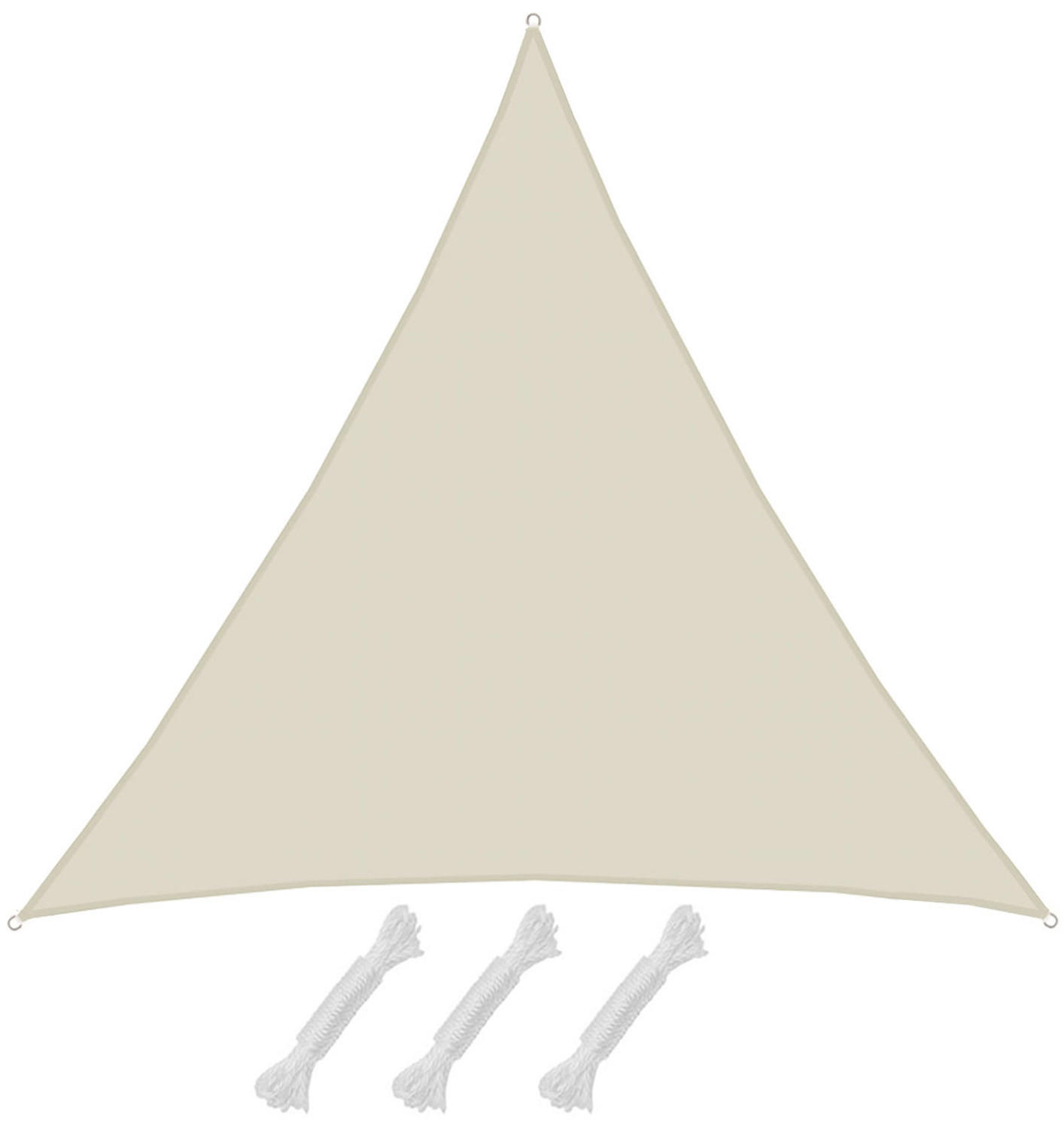 SONNENSEGEL 500/500 cm beige, dreieckig - Beige, Kunststoff (500/500cm) - Amanka