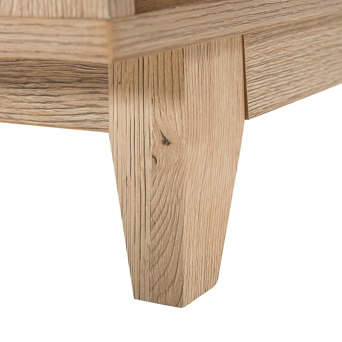 NACHTTISCH heller Holzfarbton/weiß Spencer - Hellbraun/Weiß, Holzwerkstoff (50/46/40cm) - Beliani