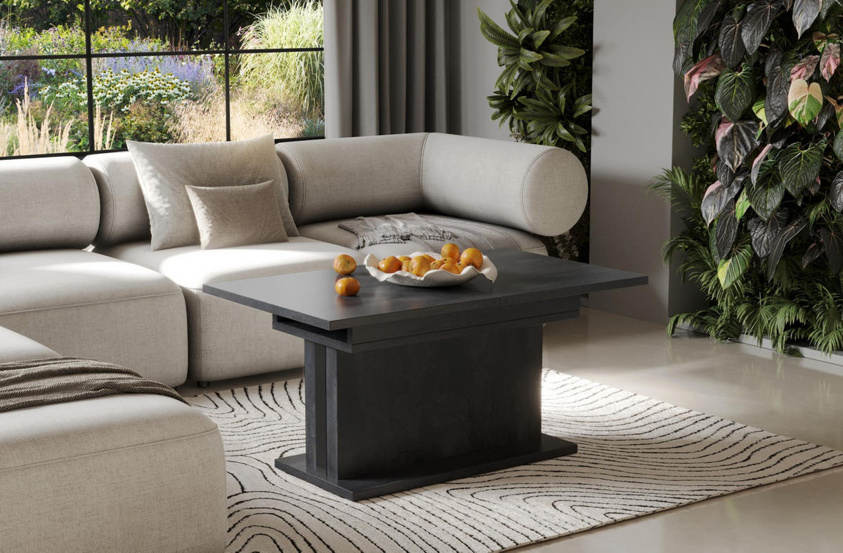 COUCHTISCH Solaris höhenverstellbar ausziehbar - Graphitfarben, Holzwerkstoff (110/65/58cm) - Endo-Moebel