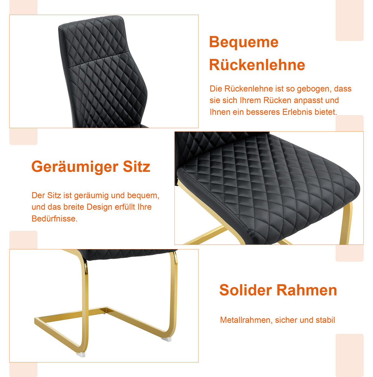 TISCH- UND STUHLSET 3-tlg. 60 cm Walnussoptik Schwarz/Gold - Multicolor, Metall (60/72/60cm) - Meubliv