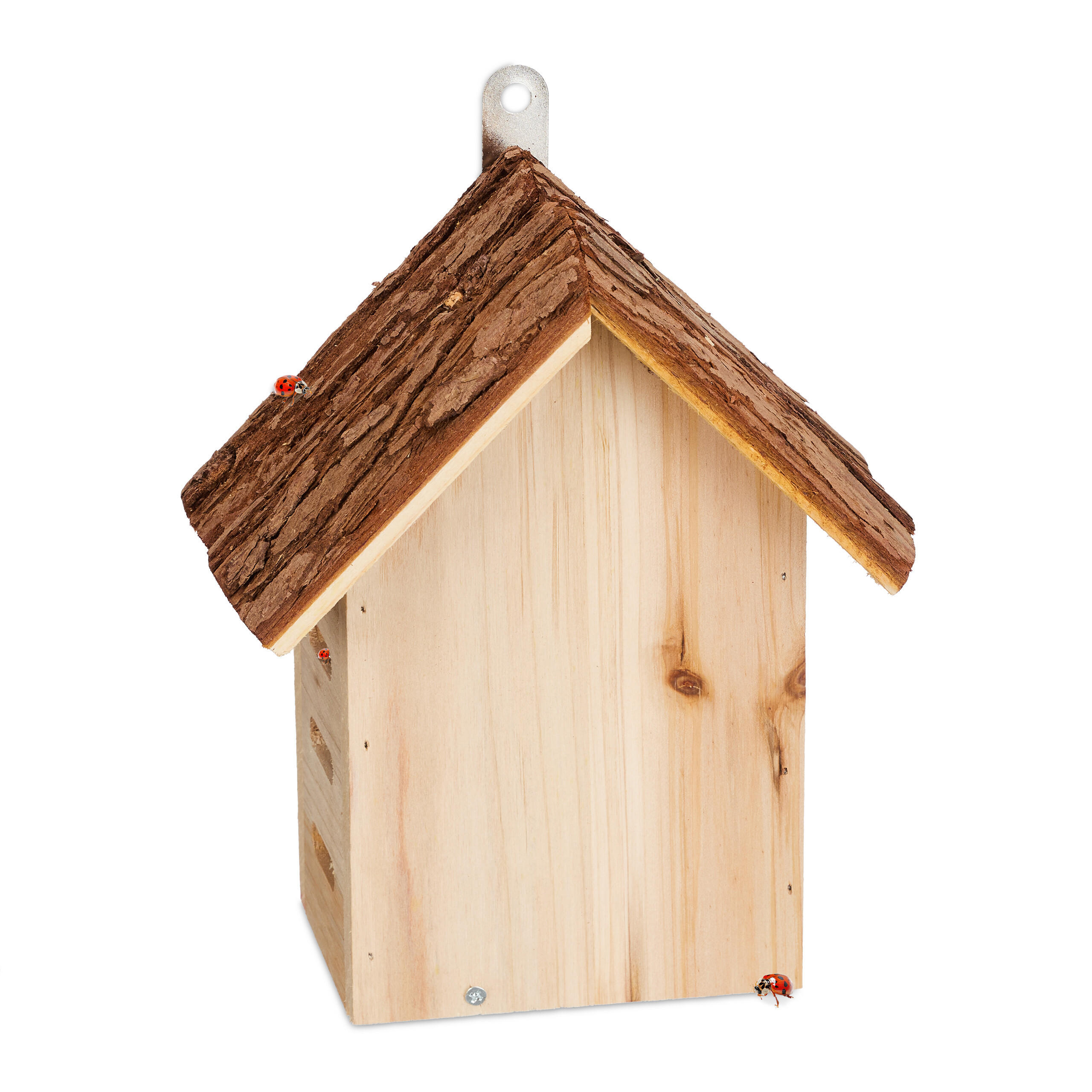 CĂSUȚĂ Natur lemn de brad pentru buburuze 22x18x12 cm