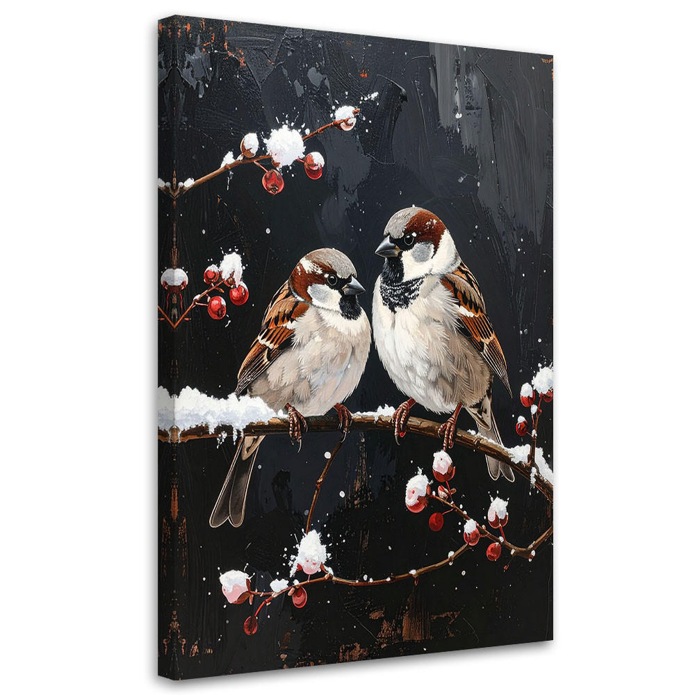 Feeby Leinwandbild Schwarz 20x30 cm