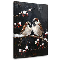 LEINWANDBILD Weihnachten 40x60cm - Schwarz, Textil (40/60cm) - Feeby