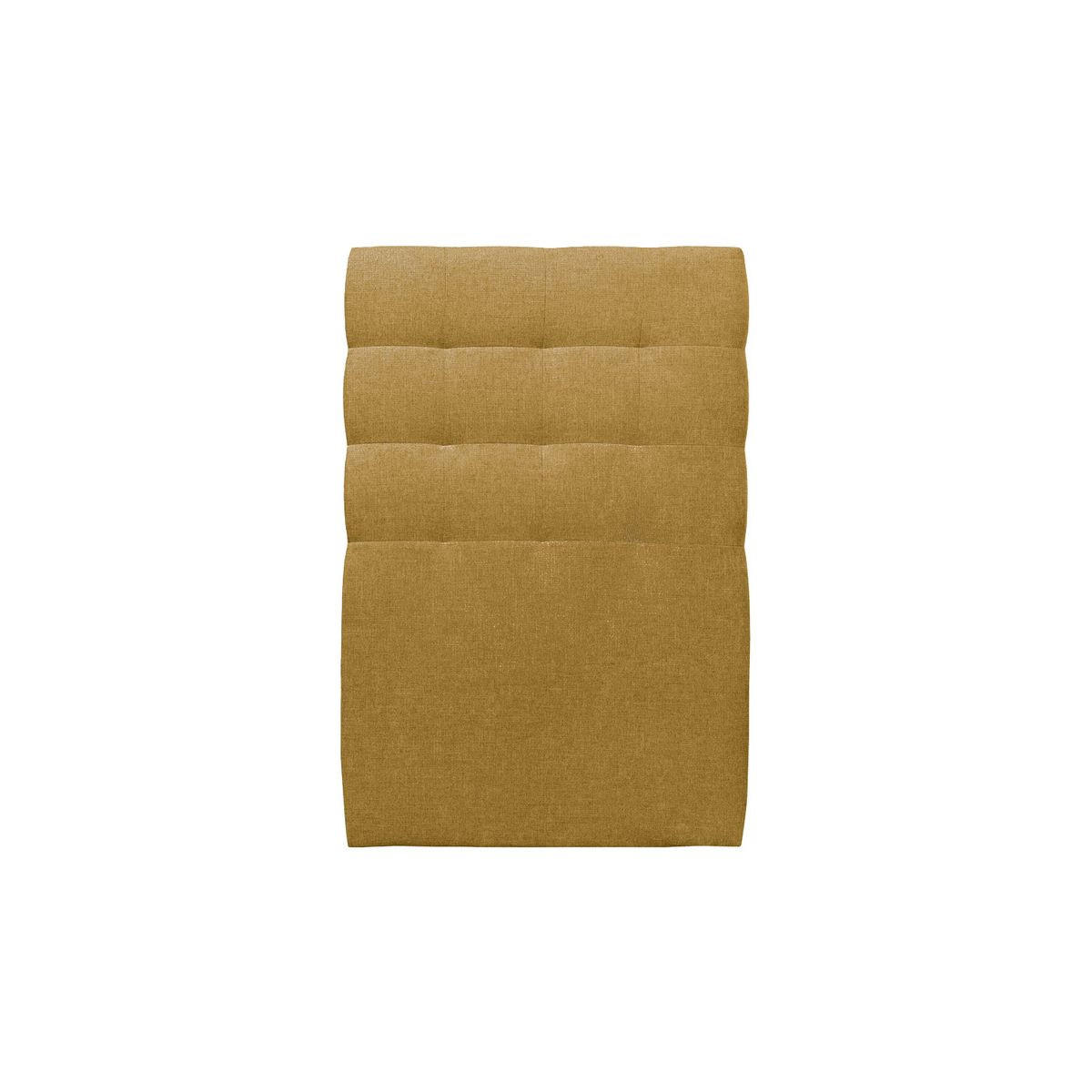 KOPFTEIL gepolstert - Gesteppt – gelber Stoff - 90 cm - Gelb/Beige, Karton/Holz (90/120/10cm) - Sommeil de Plomb