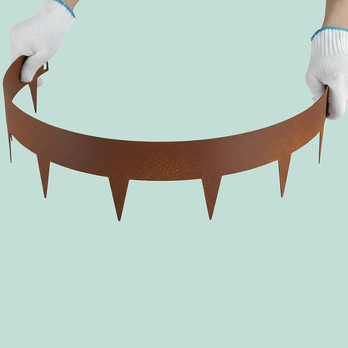 RUBNJAK smeđa efekt hrđe čelik 5-dijelni set 16x106 cm - smeđa, metal (106/16/0.02cm) - Relaxdays