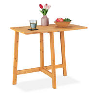 KLAPPTISCH - Hellbraun, Holz (50/80/73cm) - Relaxdays