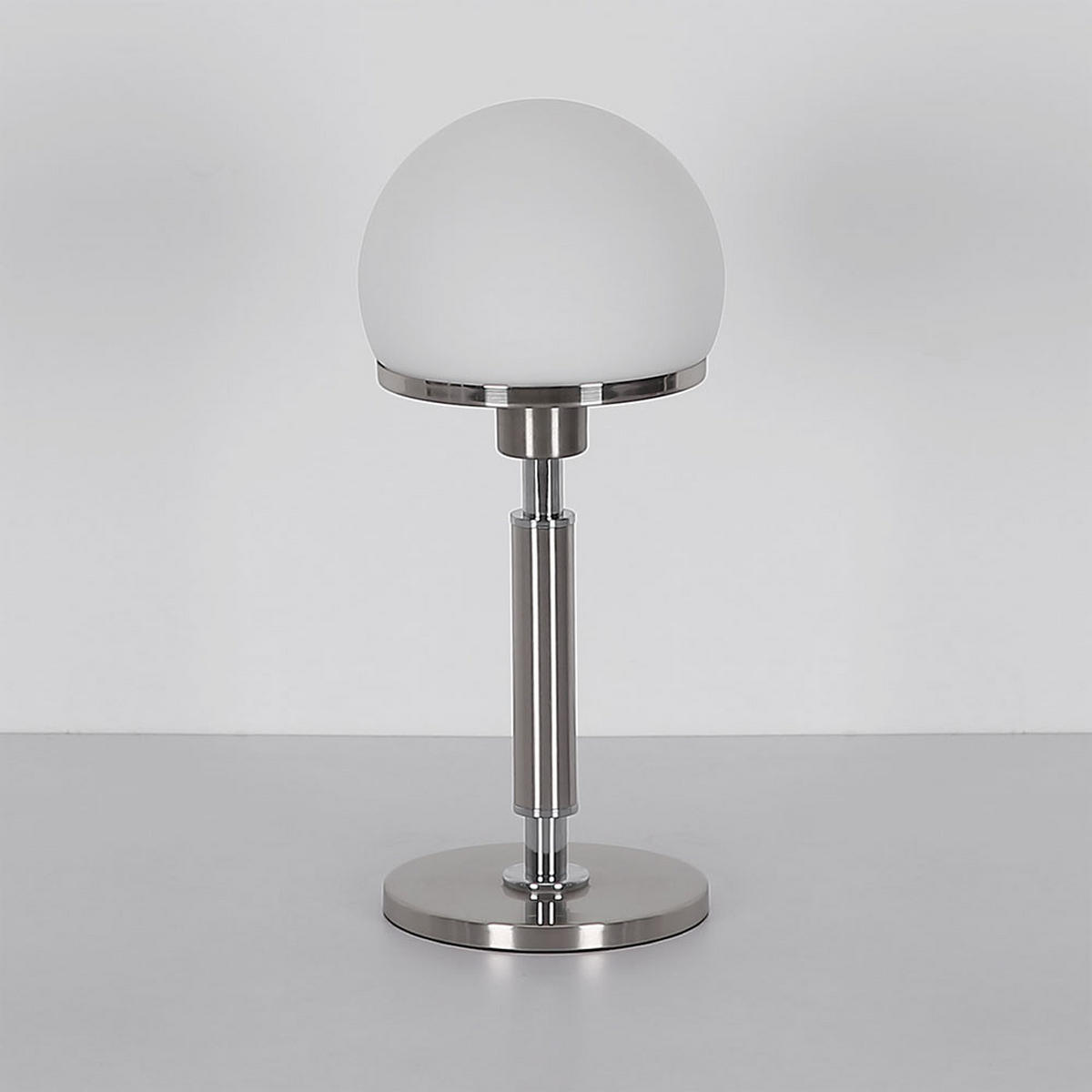 TISCHLEUCHTE Haku Metall Silber - Silberfarben, Glas (18/18/40cm) - Globo Lighting