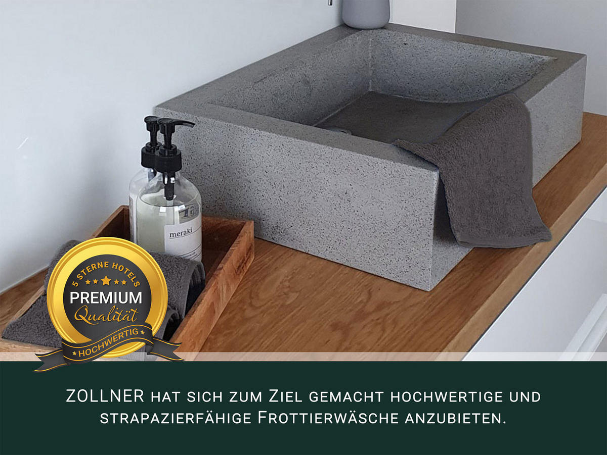 GÄSTETÜCHER, 10er-Set, 30x50 cm, 100% Baumwolle, Grau - Graphitfarben, Textil (30/50cm) - Zollner