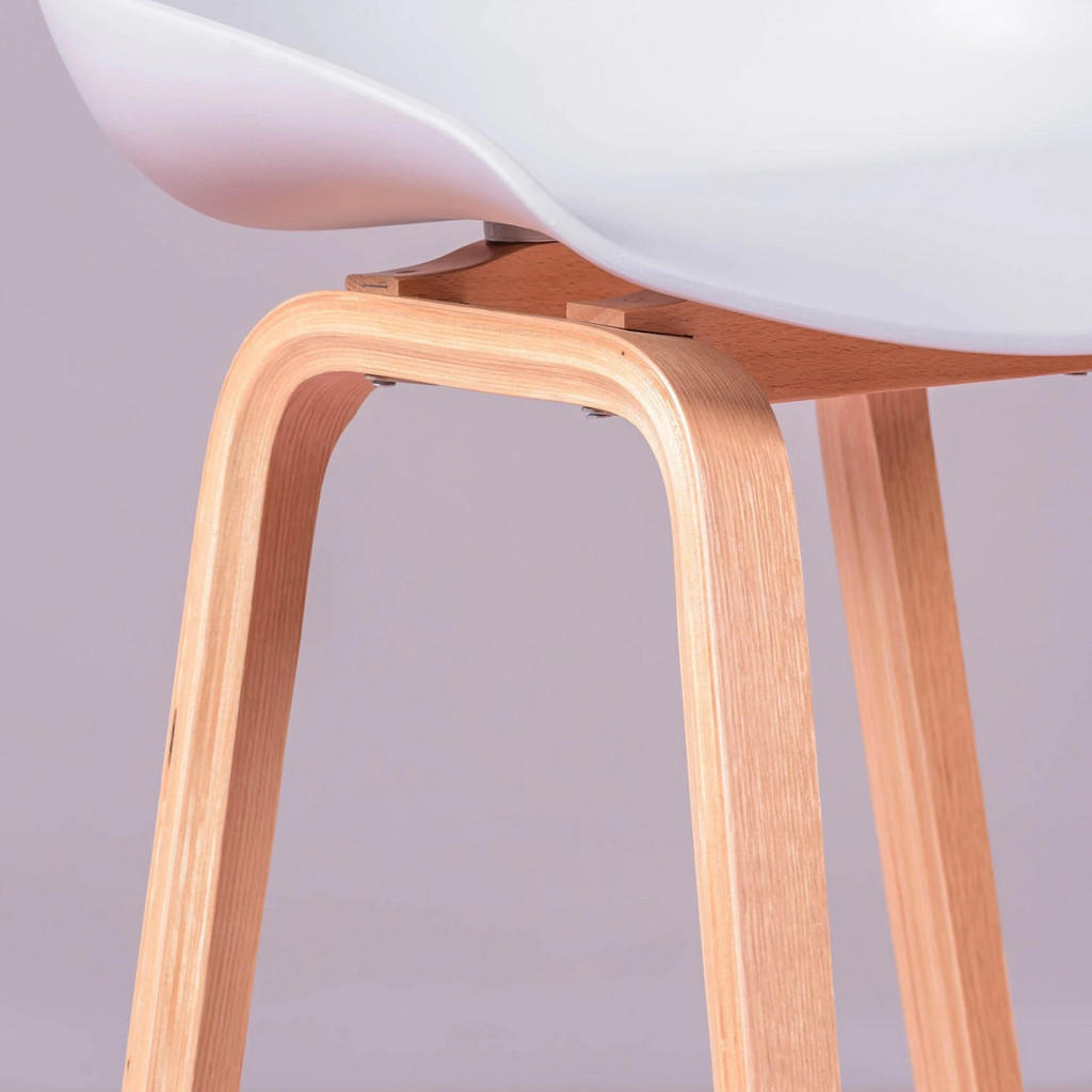 Thumbnail - Nest Dream Hocker, Hellgrau, Kunststoff, 1-Sitzer, 49x76x45 cm, FSC 100%, Esszimmer, Barmöbel, Barhocker