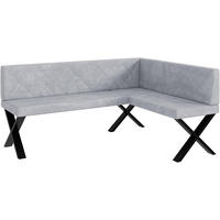 ECKBANK ERIC_X - Hellgrau, Textil (128/168cm) - Meblini