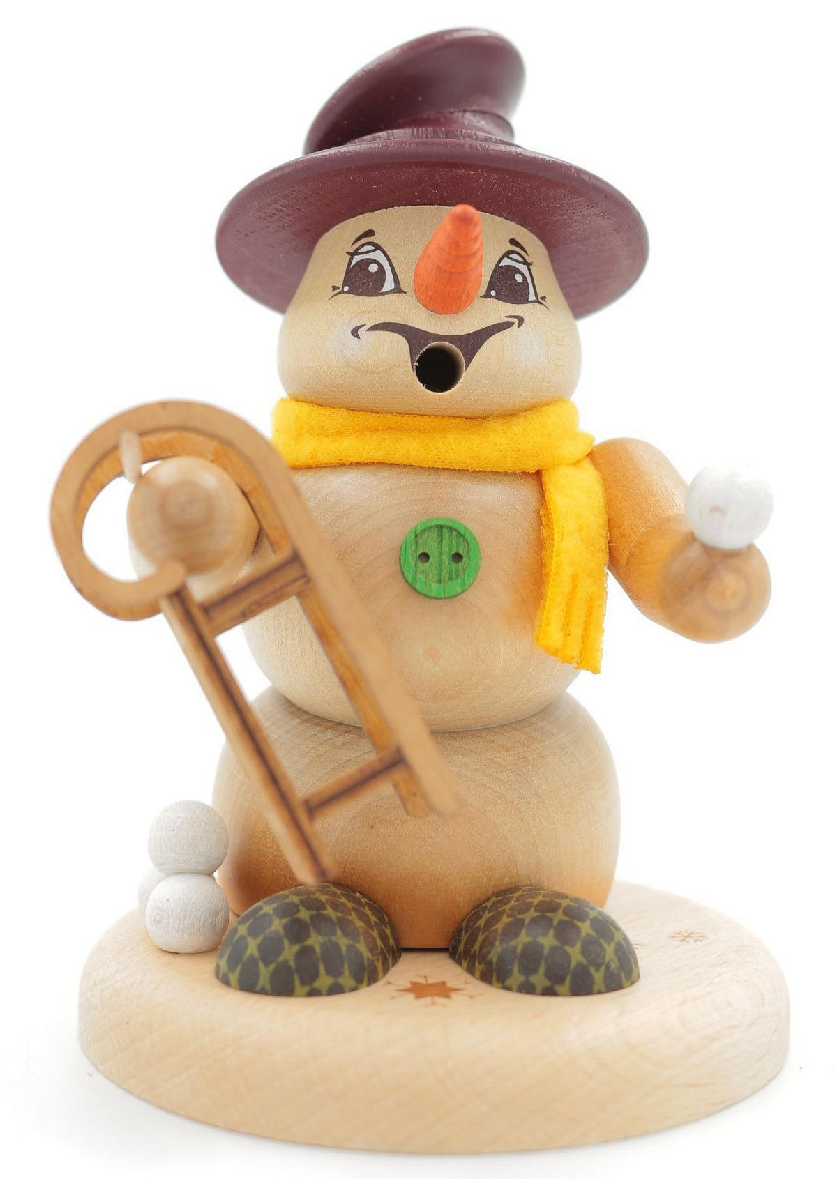 RAUCHFIGUR Scheemann Natur Schlitten 13 cm - Multicolor, Holz (10/13/0.1cm)