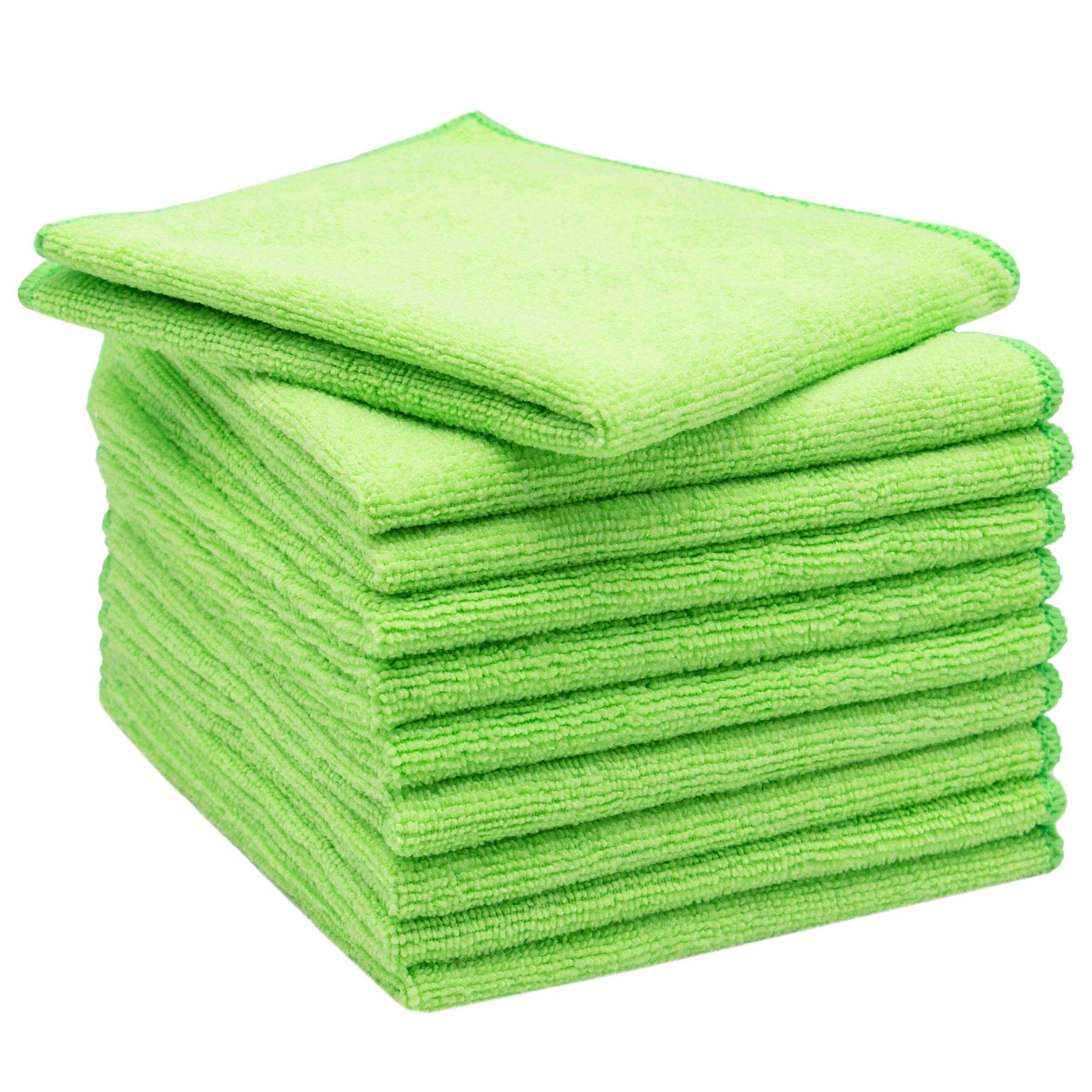 REINIGUNGSTÜCHER, 10er-Set, 32x32 cm, 80% Polyester, 20% Polyamid, farblich sortiert - Grün, Textil (32/32cm) - Zollner