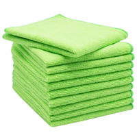 REINIGUNGSTÜCHER, 10er-Set, 32x32 cm, 80% Polyester, 20% Polyamid, farblich sortiert - Grün, Textil (32/32cm) - Zollner