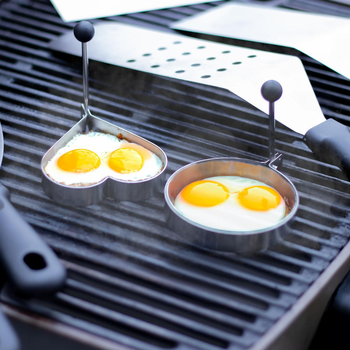 GRILLBESTECK-SET aus Edelstahl (9tlg-Set) - Silberfarben, Metall (37cm)