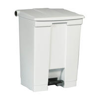 MÜLLEIMER Robuster Pedaleimer 68,1 Liter 67,3 x 41 x 50,2 cm Aus Konformen Polyethylen Weiß - Weiß, Metall (41/67.3/50.2cm) - PROREGAL