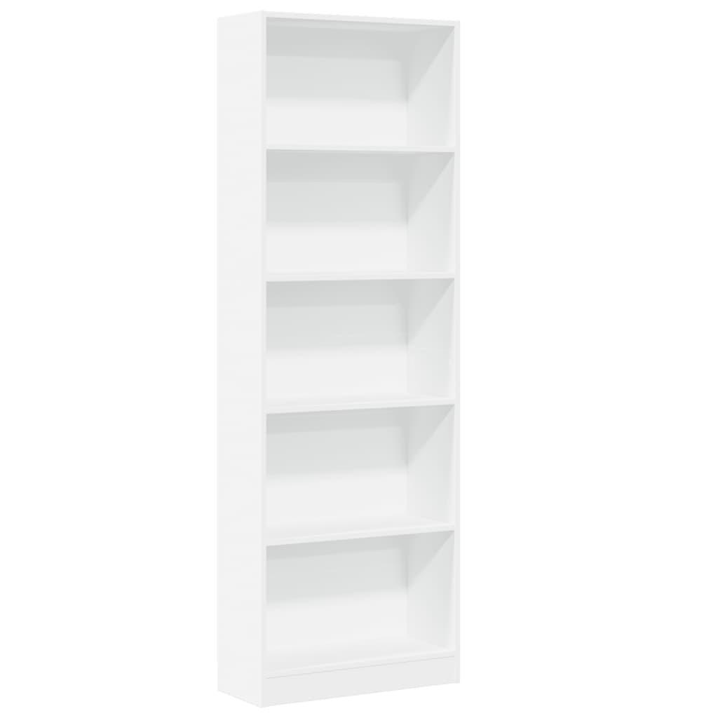 vidaXL Bücherregal Weiß 60x176x24 cm