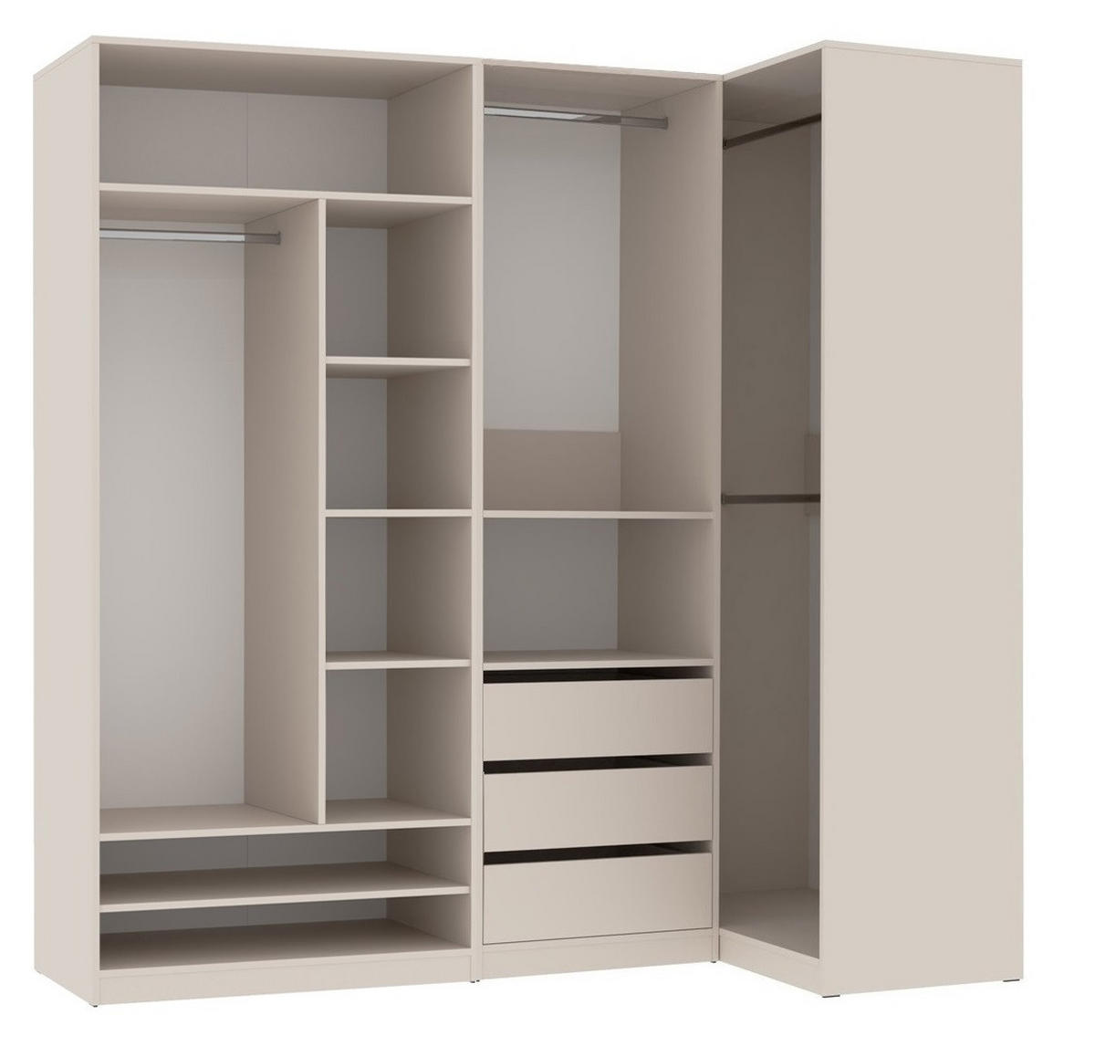 GARDEROBE OFFEN TRES SET P/C CASHMERE 250/206/51 cm - Kaschmir, Holzwerkstoff (250/206/51cm) - Marmex Möbel