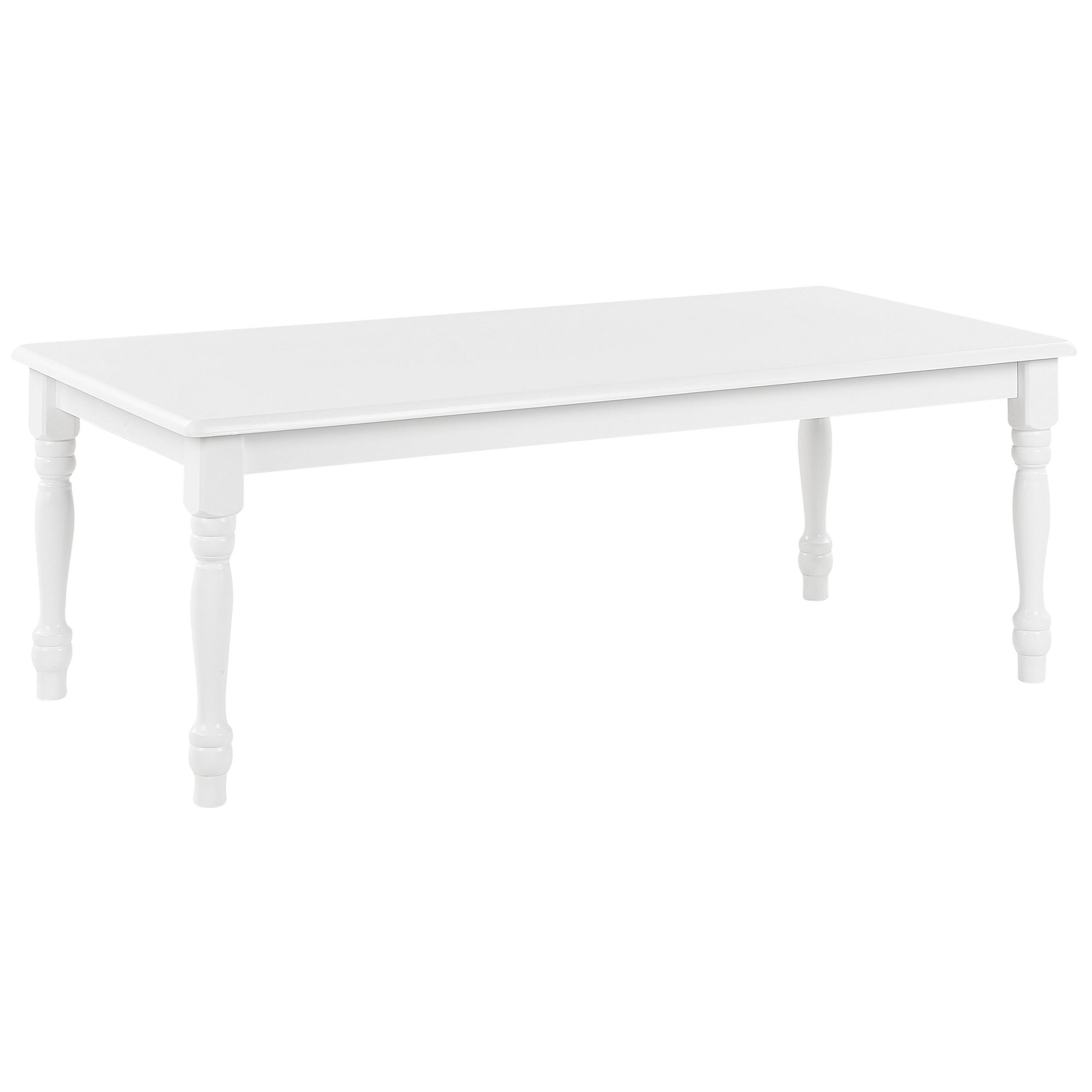 COUCHTISCH weiß rechteckig 60/120 cm Kokomo - Weiß, Holzwerkstoff (120/60/45cm) - Beliani