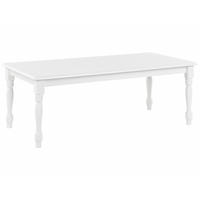COUCHTISCH weiß rechteckig 60/120 cm Kokomo - Weiß, Holzwerkstoff (120/60/45cm) - Beliani