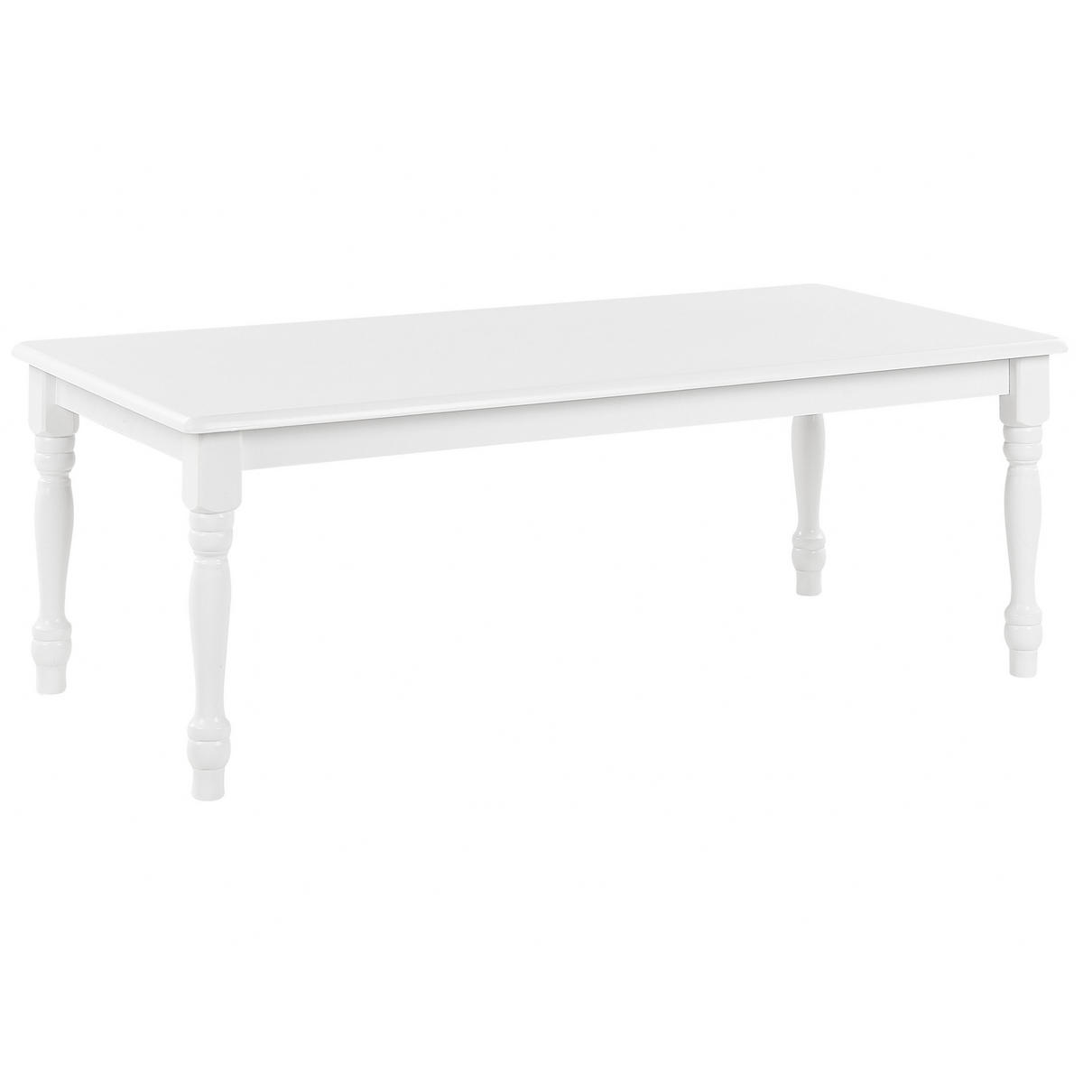 COUCHTISCH weiß rechteckig 60/120 cm Kokomo - Weiß, Holzwerkstoff (120/60/45cm) - Beliani