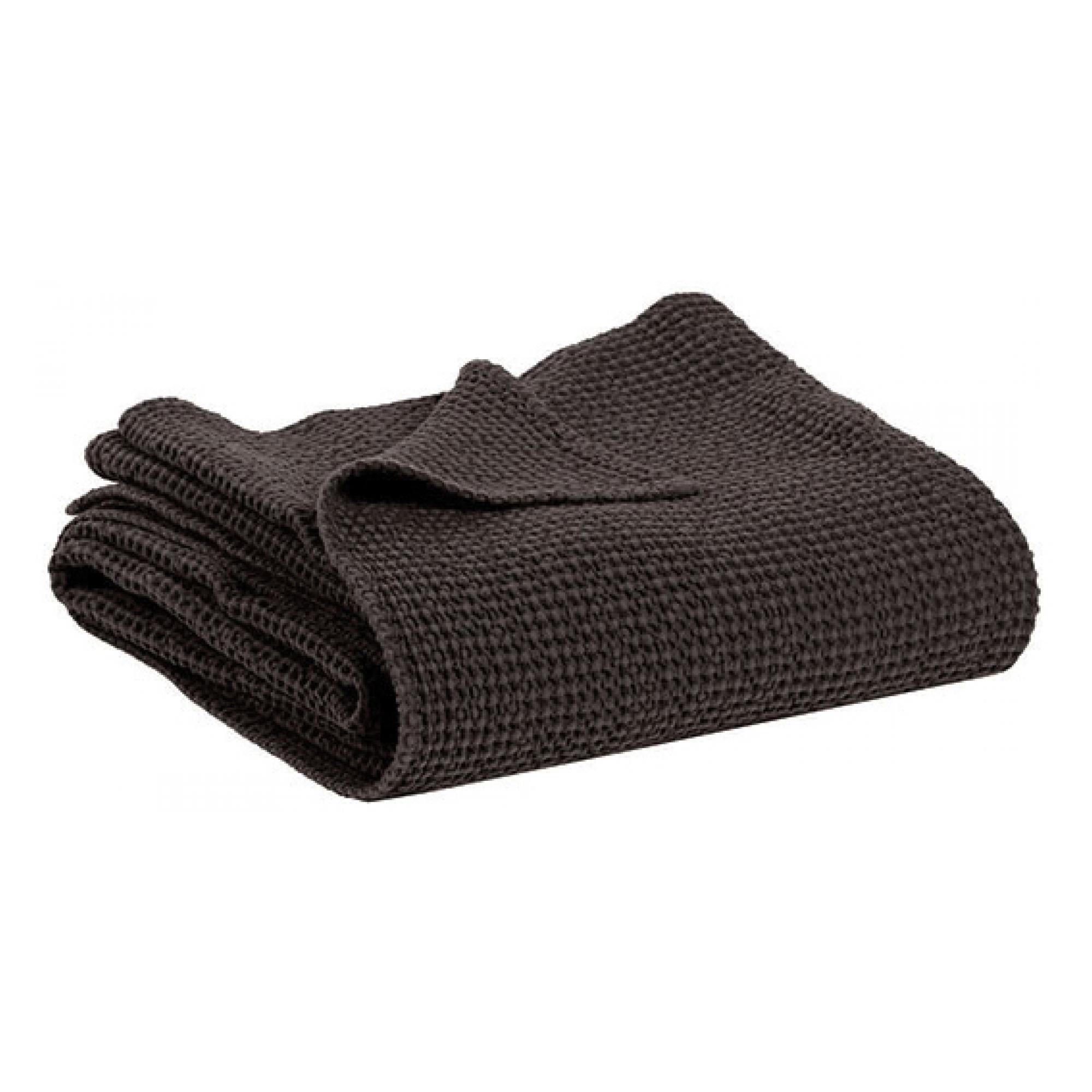 BETTÜBERWURF Maia carbonfarben 260 x 260 cm - Schwarz, Textil (260/260cm) - Vivaraise