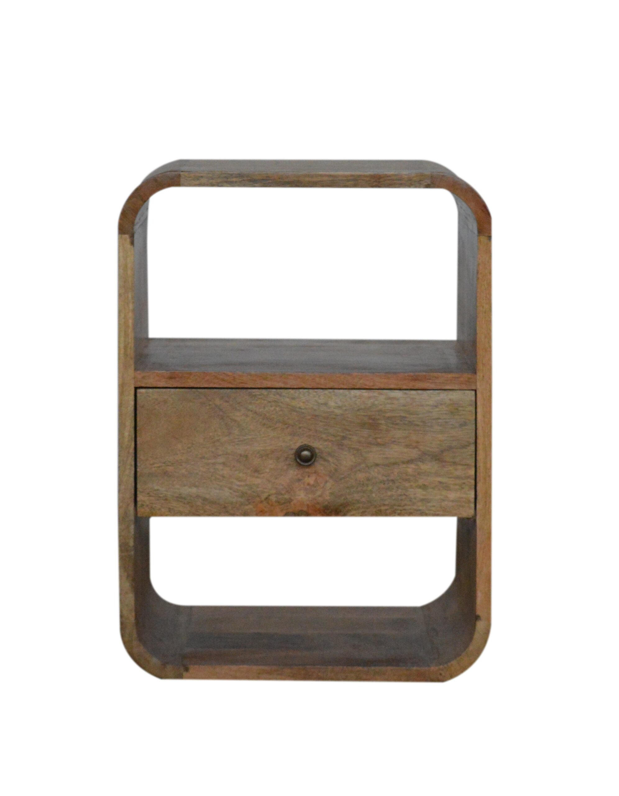NACHTTISCH LONDON - Messingfarben/Braun, Holz/Metall (40/55/35cm) - Artisan Furniture