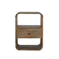 NACHTTISCH LONDON - Messingfarben/Braun, Holz/Metall (40/55/35cm) - Artisan Furniture
