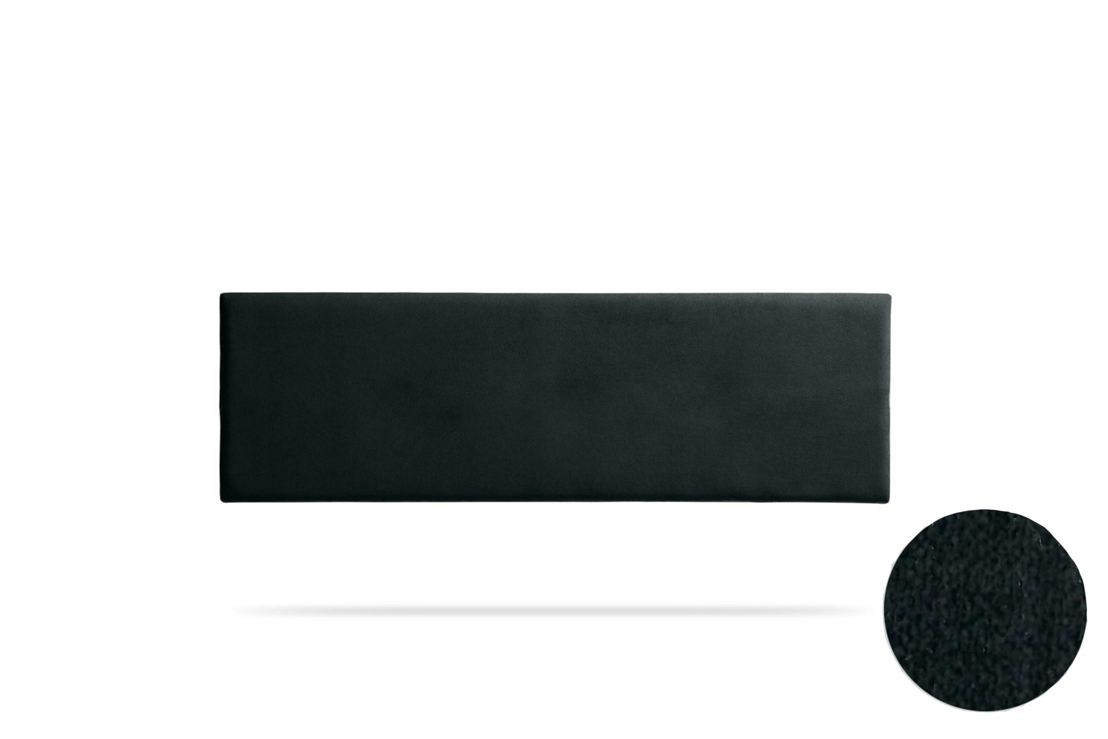 KOPFTEIL gepolstert NOVA Aqualine 115x50x5 cm - Schwarz - Moonia - Schwarz, Holz (115/5/50cm)