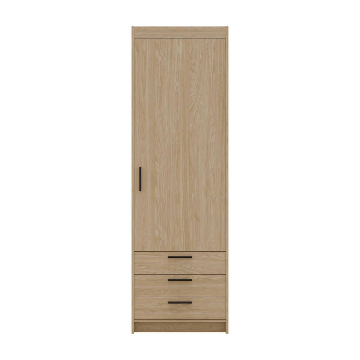 KLEIDERSCHRANK Storicos Geölte Eiche 59,9/190,5/53 cm - 1T3S Modern mit Schubladen - Eichefarben, Holzwerkstoff/Kunststoff (59.9/190.5/53cm) - AX Living